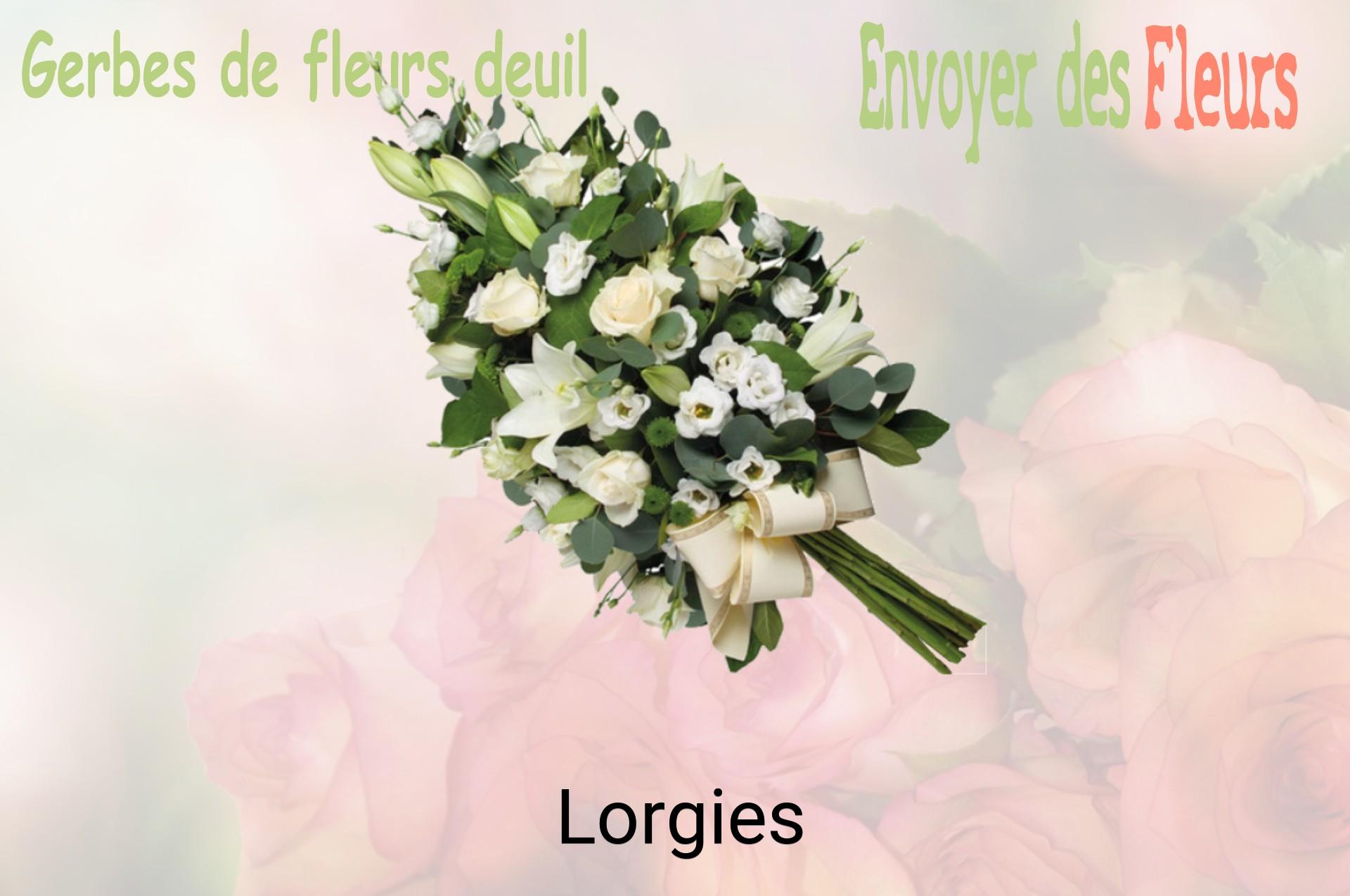 Gerbe de fleurs de deuil livrée à Lorgies